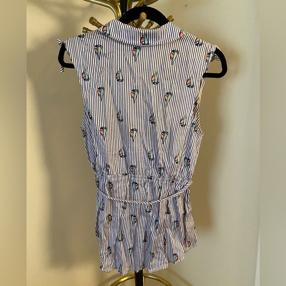 ModCloth Blue and White Striped Sailboat Top: Medium - Picture 9 of 11
